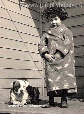 VintageGirlDog1920